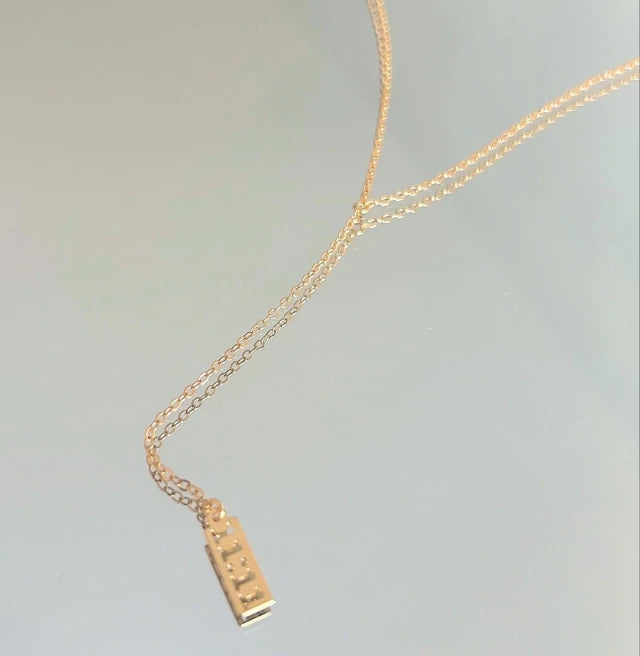 Cadena 11:11 Enchapada en Oro de 18K, 50cm